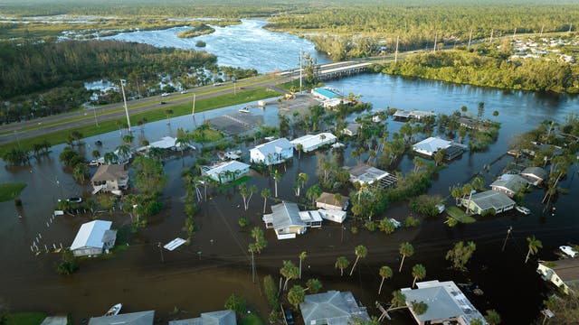 Überschwemmtes Wohngebiet in Florida