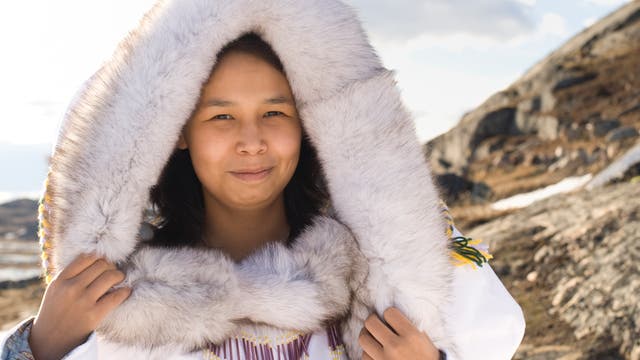 Eine Inuk-Frau der Baffininsel