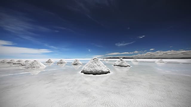 Der Salar de Uyuni in Bolivien - im Salz finden sich die größten Lithiumvorkommen der Welt