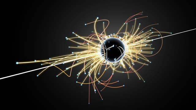 Kollision von Teilchen im Beschleuniger