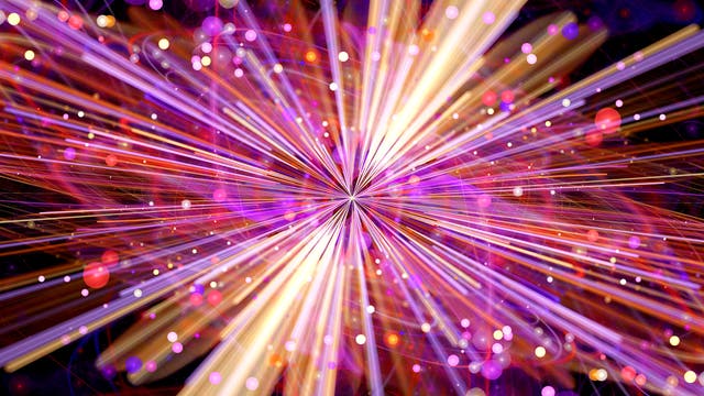 Künstlerische Darstellung einer Higgs-Boson-Teilchen-Interaktion