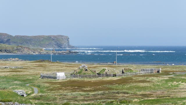 Nachbau einer Wikingersiedlung in Neufundland.
