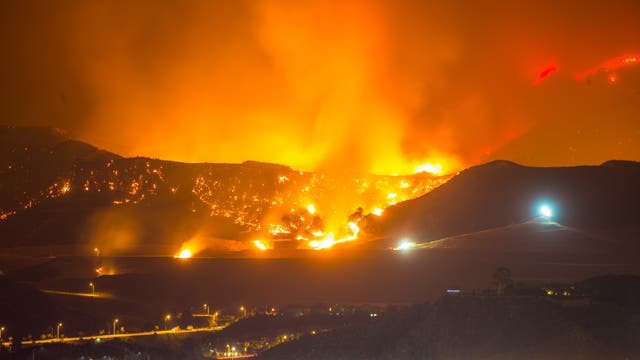 Waldbrand in Santa Clarita, Kalifornien