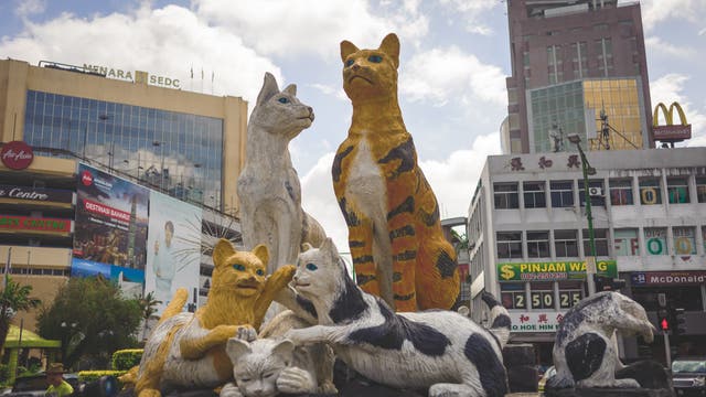 Katzendenkmal in Kuching