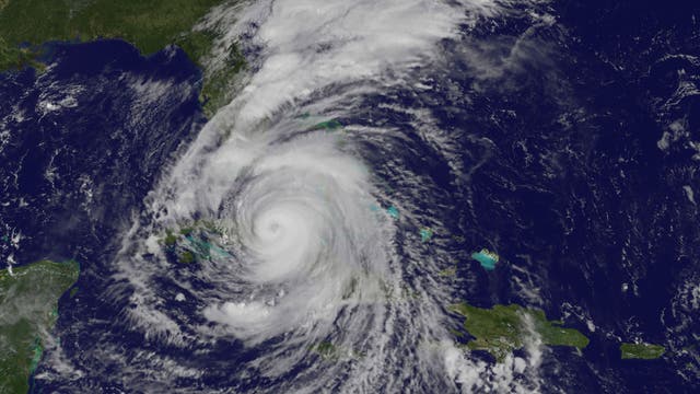 Hurrikan Irma im Jahr 2017 zwischen Kuba und Florida.