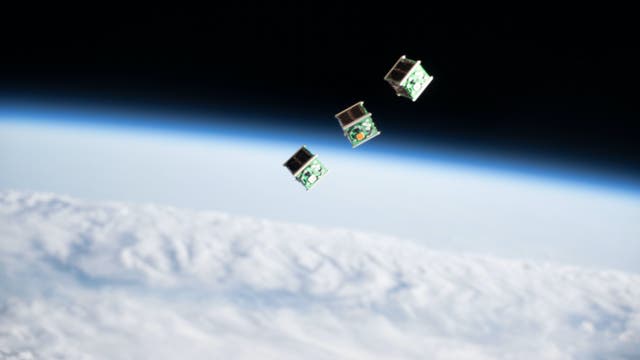 Von der ISS ausgesetzte CubeSats