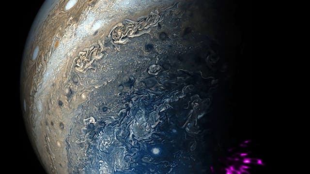 Jupiters Südpol im Röntgenlicht 