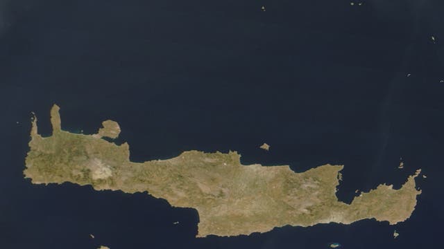 Satellitenaufnahme von Kreta 