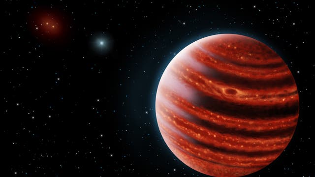 Der jupiterähnliche Exoplanet 51 Eridani b (künstlerische Darstellung)