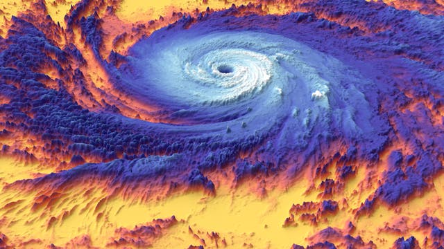 Hurrikan »Maria« im Thermobild