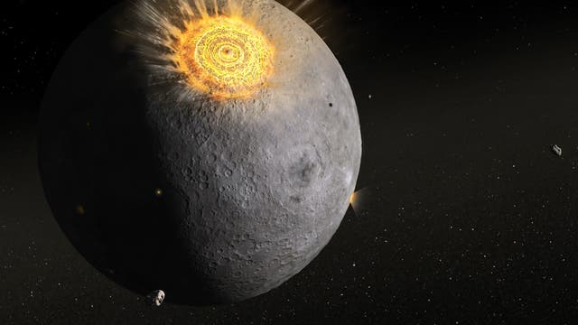 Asteroiden bombardierten den Mond