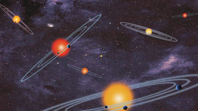 Extrasolare Planeten um fremde Sterne (künstlerische Darstellung)