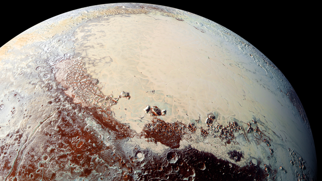 Die Region Sputnik Planitia auf Pluto