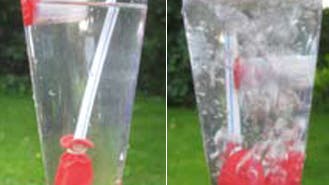 Blasen im Wasserglas