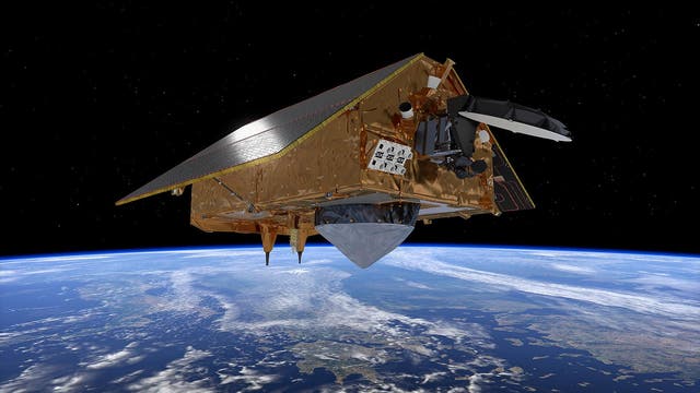 Die Animation zeigt Satellit »Sentinel 6« im Orbit.