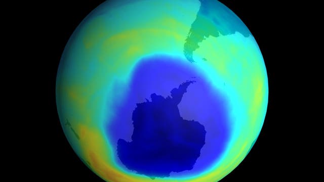 Ozonloch über der Antarktis im Jahr 2003