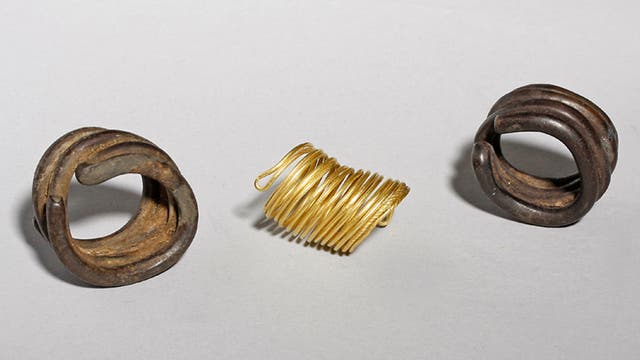 Taucher finden bronzezeitliche Zinn- und Goldringe in der Tollense