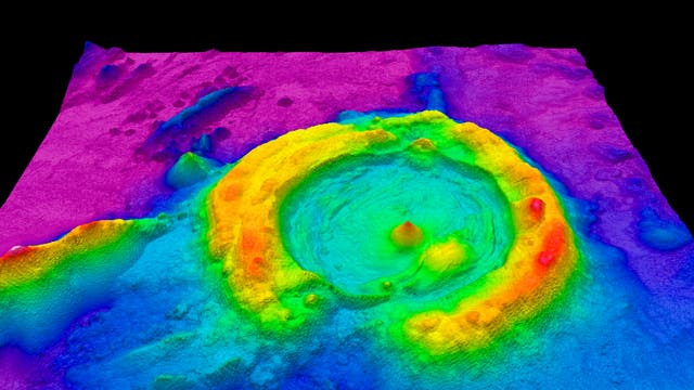 Dieses Bild des Vulkans O wurde nicht auf dem Mars oder einem anderen fernen Planeten aufgenommen, sondern im südlichen Pazifikbecken der Erde.