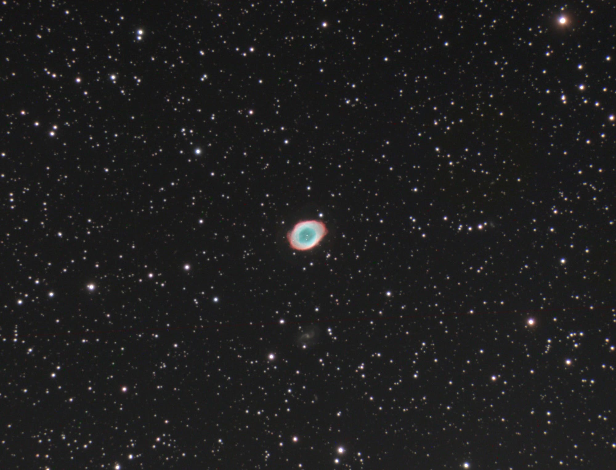 Der Ringnebel Messier 57 im Sternbild Leier