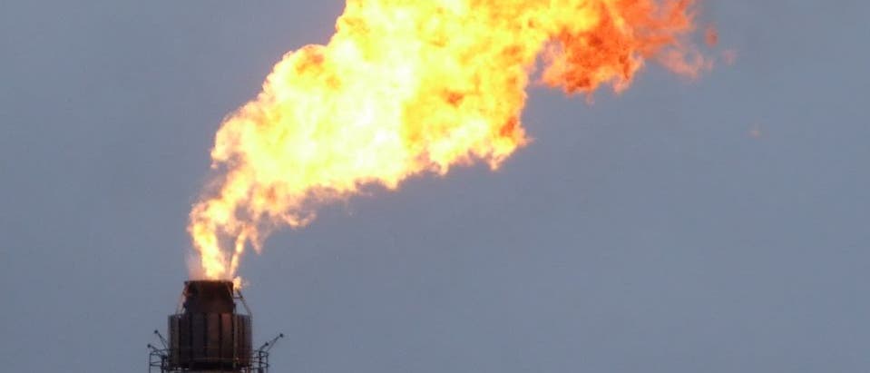 Gas Flare einer Ölbohrung von ExxonMobil