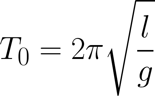 Formel für die Schwingungsperiode eines Pendels. Formel für die Schwingungsperiode eines Pendels.