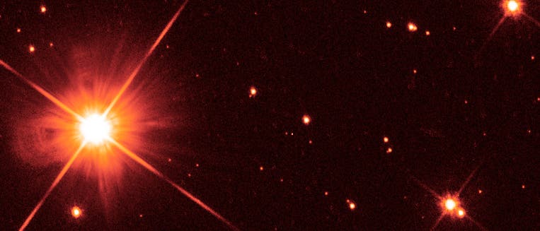 Aufnahme des Weltraumteleskops Hubble von Proxima Centauri Aufnahme des Weltraumteleskops Hubble von Proxima Centauri