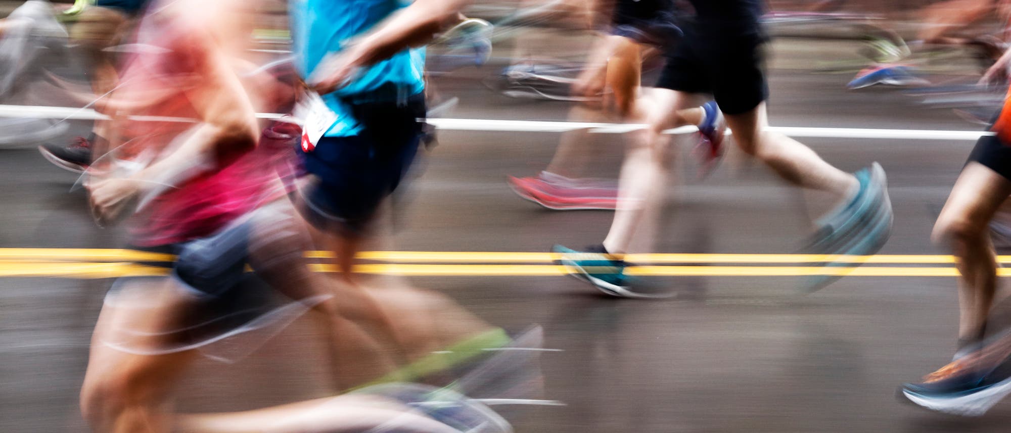 Marathonläufer in Bewegung Marathonläufer in Bewegung