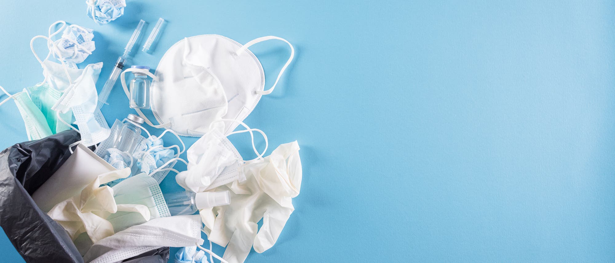 Plastikmüll im Krankenhaus Plastikmüll im Krankenhaus