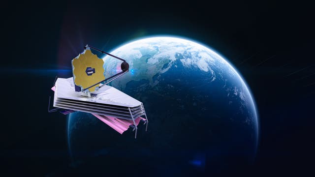 Das James Webb Space Telescope soll weit entfernt von der Erde den Kosmos erforschen (Simulation).