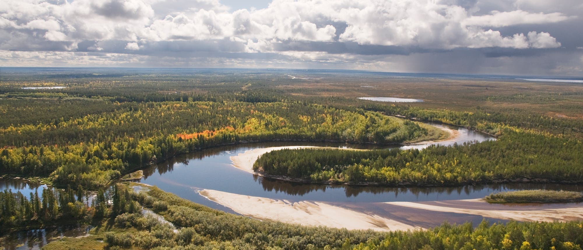 Landschaft im Westen Sibiriens Landschaft im Westen Sibiriens