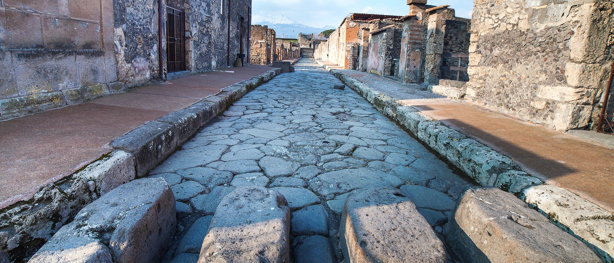 Straße in Pompeii Straße in Pompeii