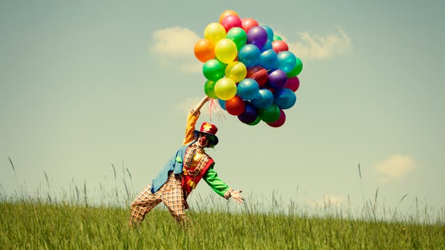 Clown mit Luftballons