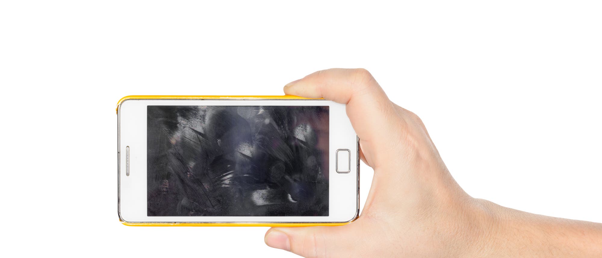 Auf dem Handy bleiben Rückstände von vielen Chemikalien. Auf dem Handy bleiben Rückstände von vielen Chemikalien.