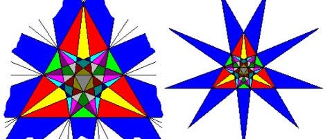 Stellationsschema für das Ikosaeder Stellationsschema für das Ikosaeder
