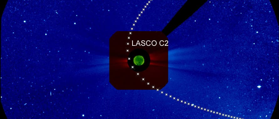 Der Weg von ISON durch das Sichtfeld von Soho Der Weg von ISON durch das Sichtfeld von Soho