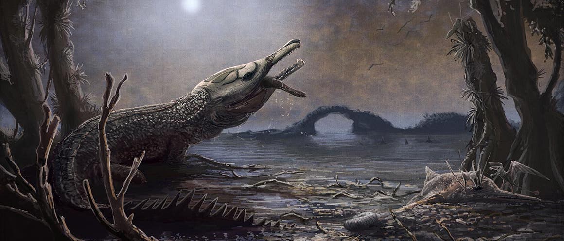 Lemmysuchus obtusidens - ein riesiges Krokodil aus dem Mittleren Jura