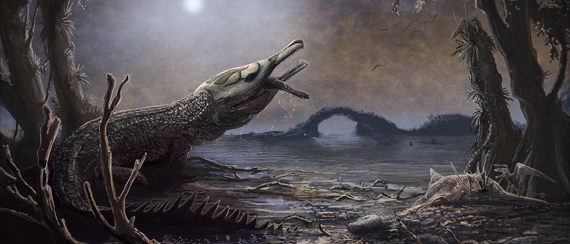 Lemmysuchus obtusidens - ein riesiges Krokodil aus dem Mittleren Jura Lemmysuchus obtusidens - ein riesiges Krokodil aus dem Mittleren Jura