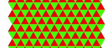 Ebener Schnitt durch Tetraeder- Oktaeder- Raumfüllung Ebener Schnitt durch Tetraeder- Oktaeder- Raumfüllung