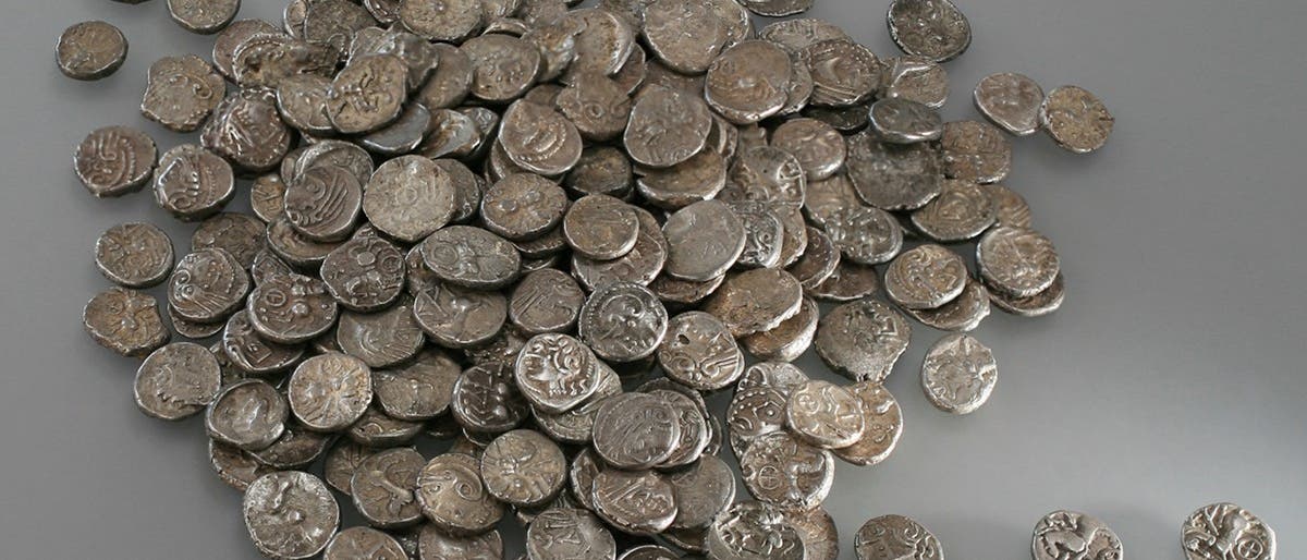 Ein Pfund keltischer Silbermünzen Ein Pfund keltischer Silbermünzen