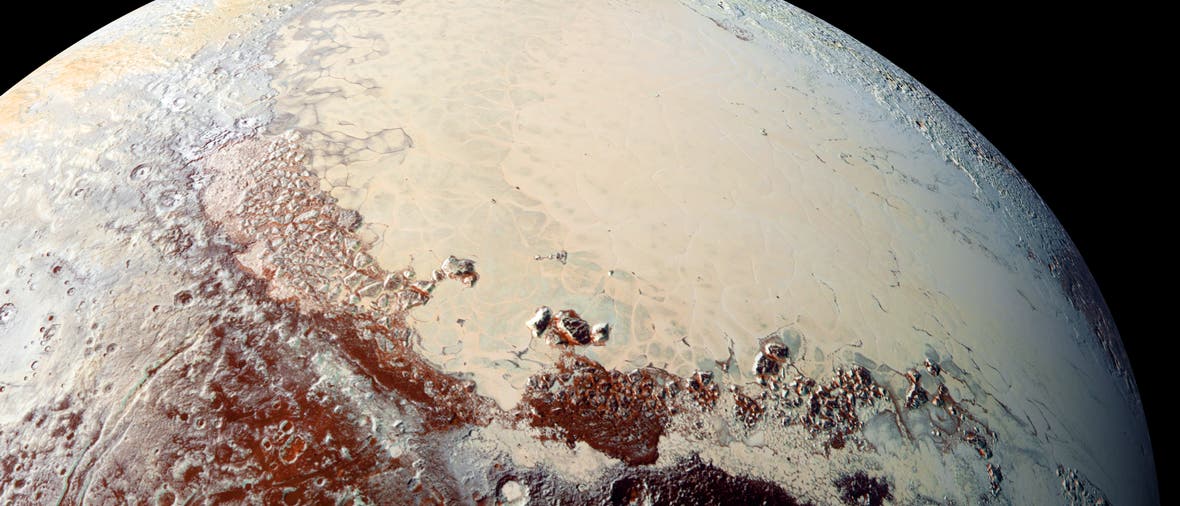 Die Region Sputnik Planitia auf Pluto Die Region Sputnik Planitia auf Pluto