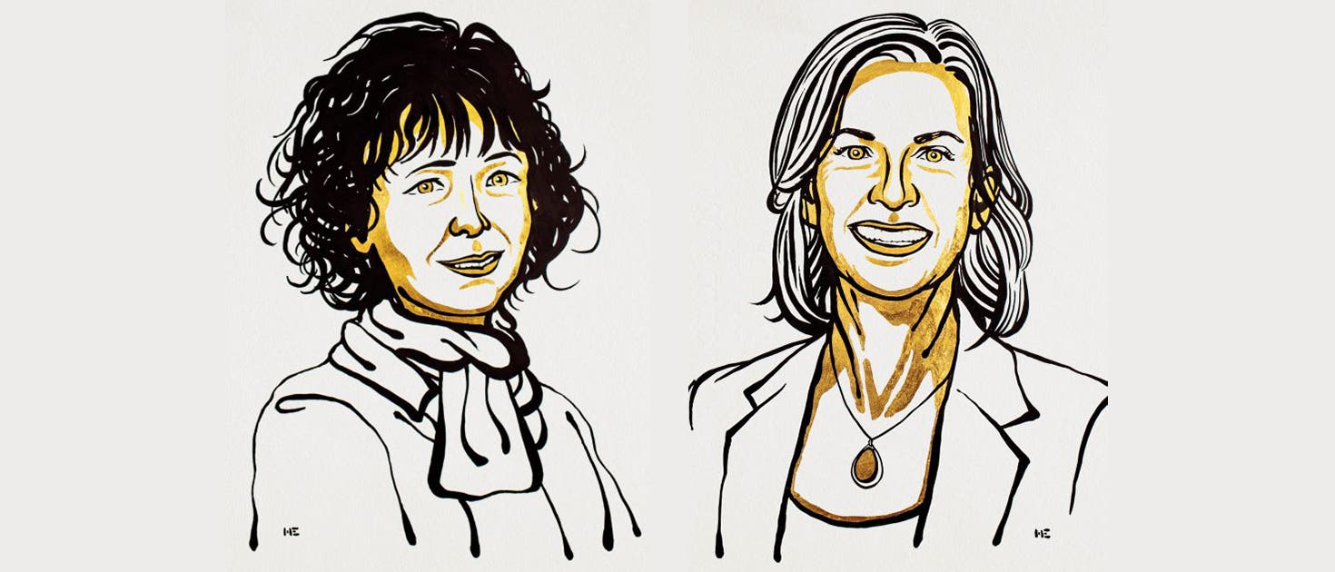 Emmanuelle Charpentier (links) und Jennifer Doudna sind Trägerinnen des Chemie-Nobelpreises 2020. Emmanuelle Charpentier (links) und Jennifer Doudna sind Trägerinnen des Chemie-Nobelpreises 2020.