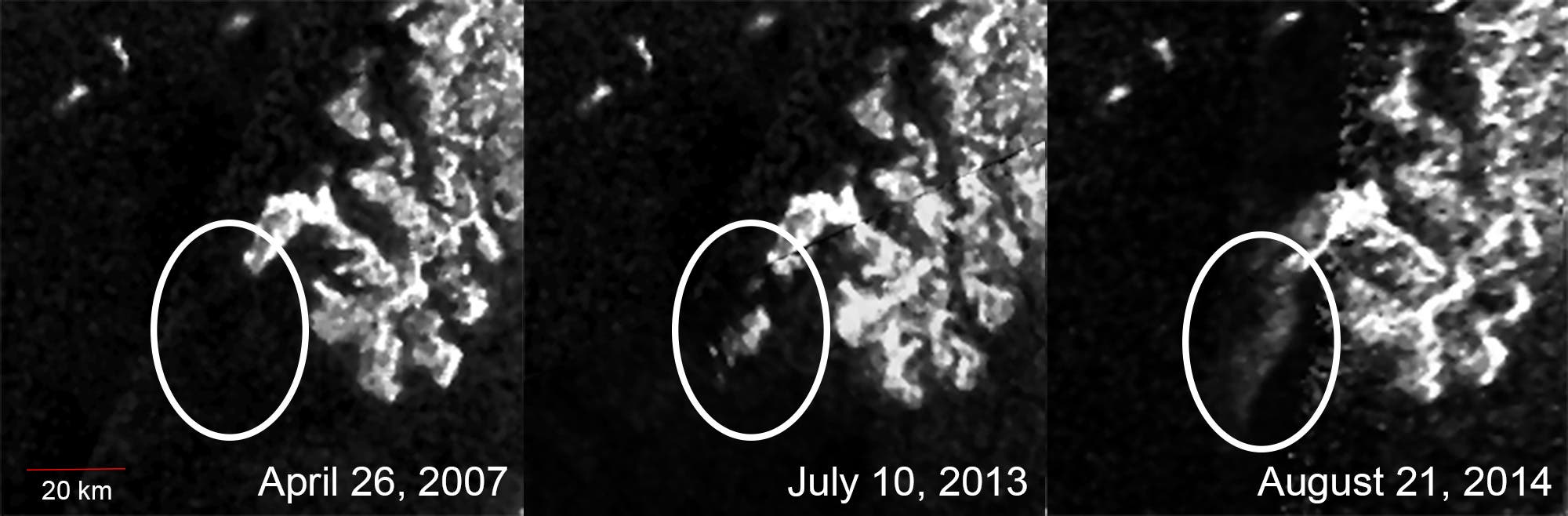Radaraufnahmen vom Titan