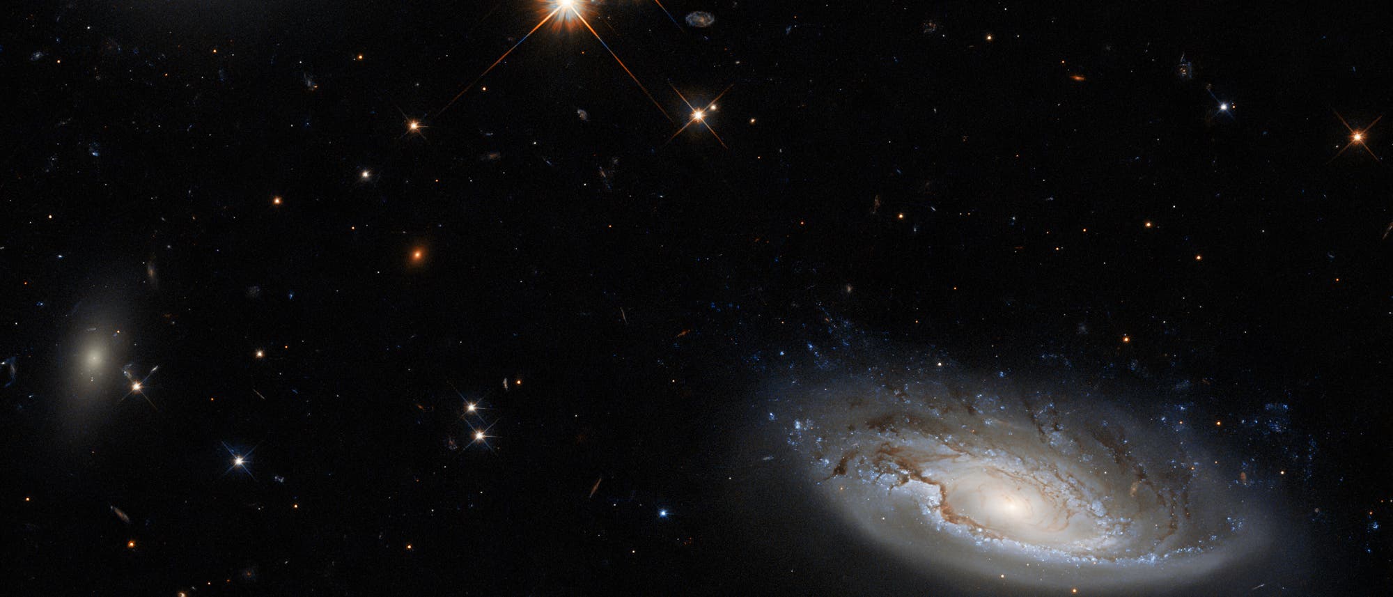 Die Spiralgalaxie UGC 2665, aufgenommen vom Hubble-Weltraumteleskop. Die Spiralgalaxie UGC 2665, aufgenommen vom Hubble-Weltraumteleskop.