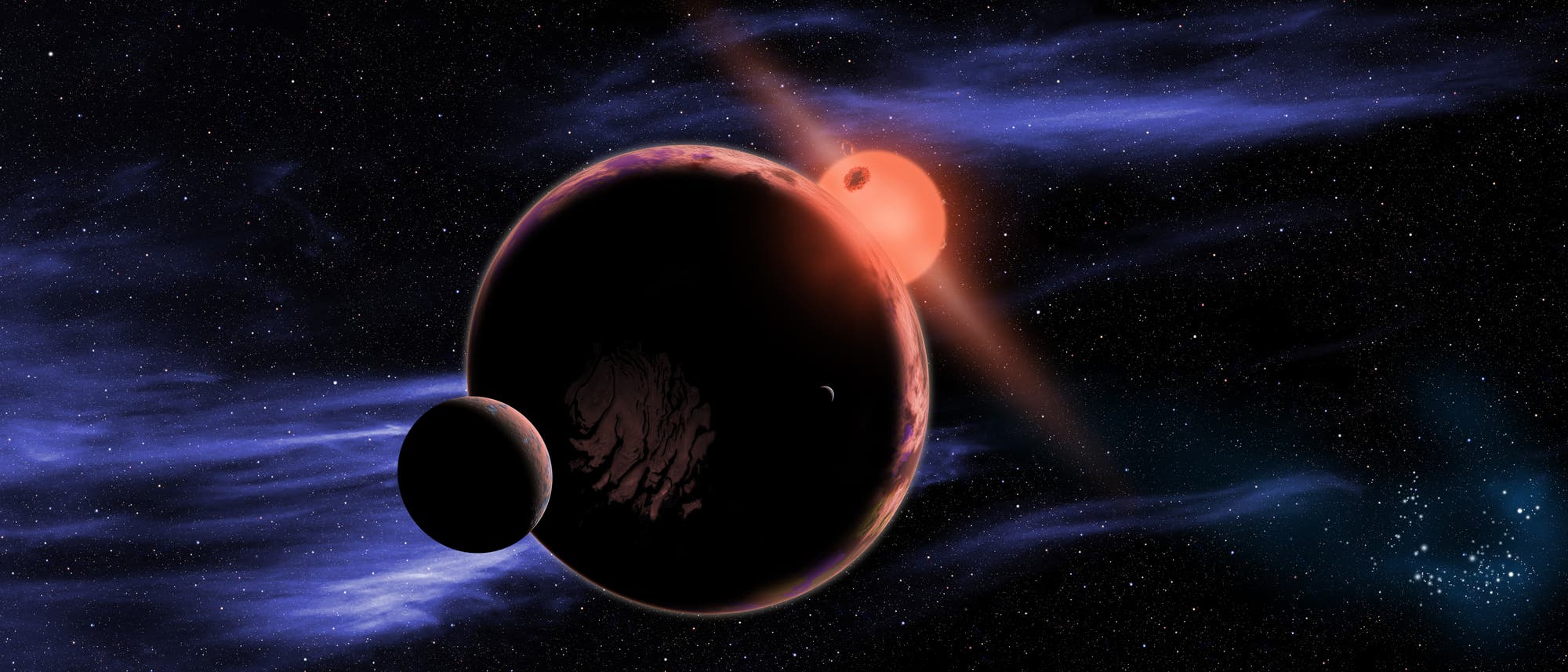 Planetensystem um Roten Zwerg Planetensystem um Roten Zwerg
