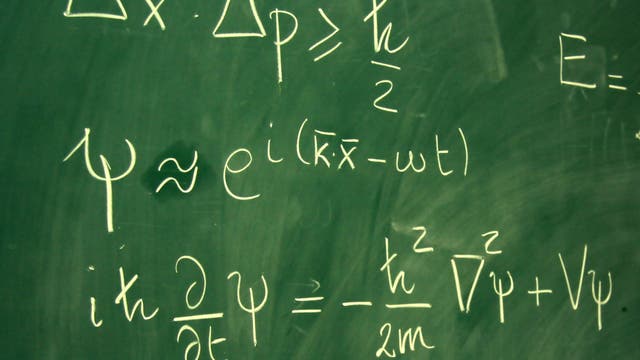 Die Schrödinger-Gleichung auf einer Tafel