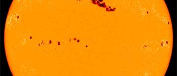 Sonne mit Flecken Sonne mit Flecken