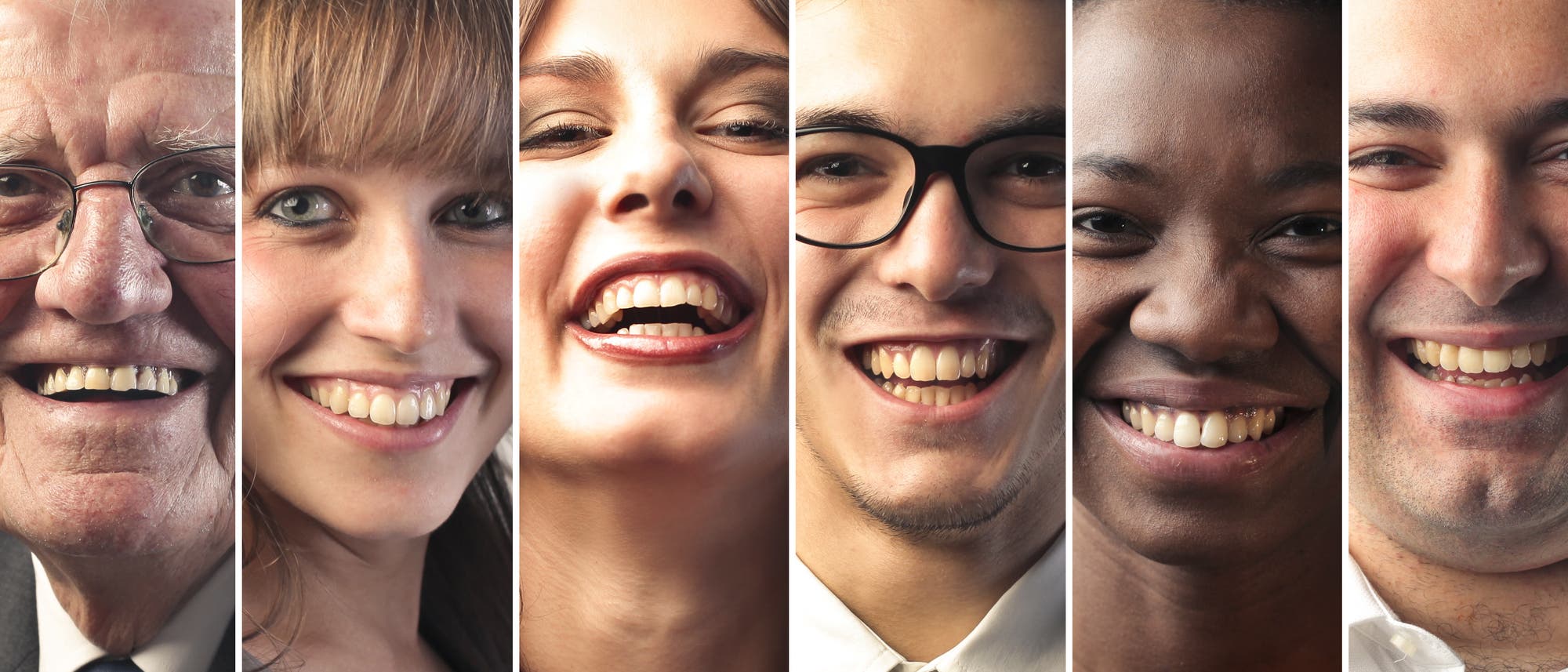 Lachende Gesichter Lachende Gesichter