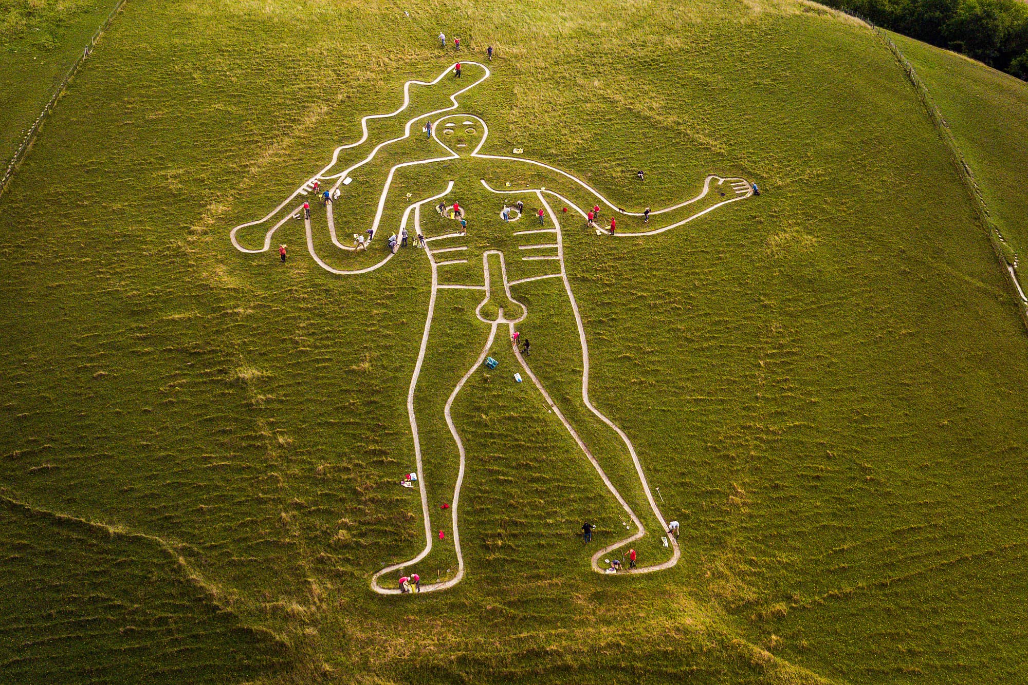 Der Riese von Cerne Abbas in einer Aufnahme aus dem Jahr 2019. Der Riese von Cerne Abbas in einer Aufnahme aus dem Jahr 2019.