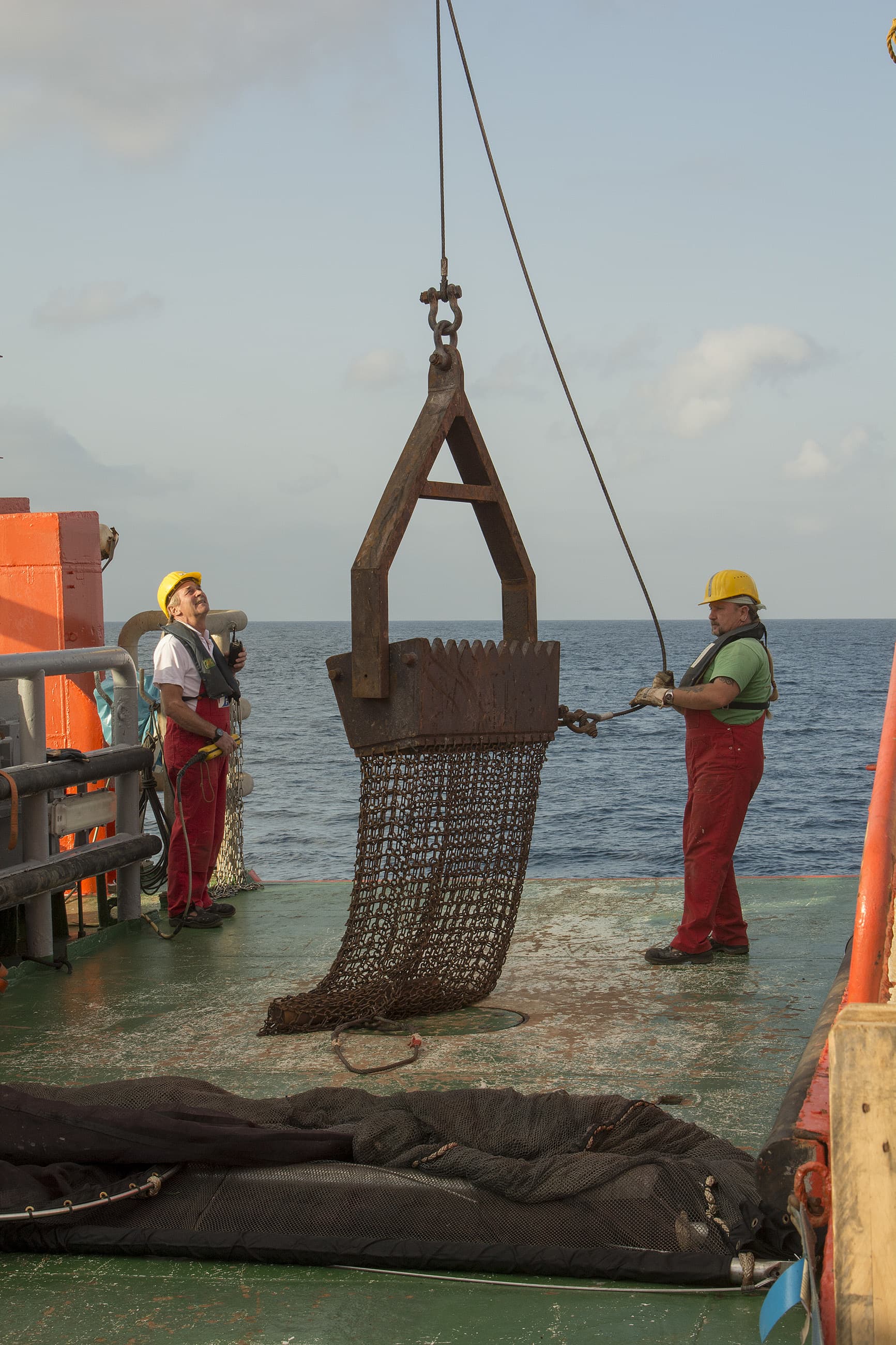 Eine Dredge vor ihrem Einsatz Eine Dredge vor ihrem Einsatz