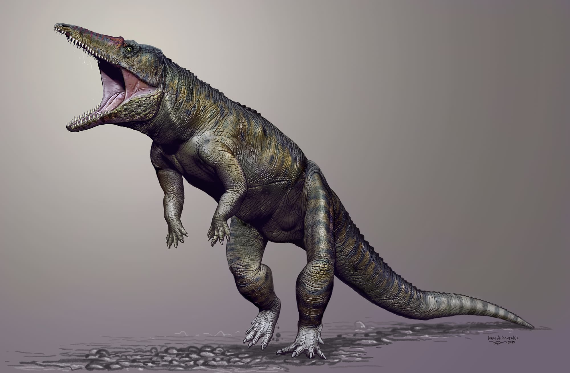 So könnte Carnufex carolinensis ausgesehen haben So könnte Carnufex carolinensis ausgesehen haben